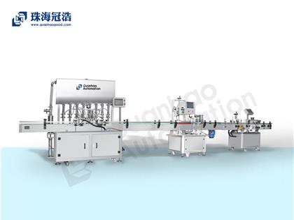 自動化膏體、液體灌裝、旋蓋、貼標生產線